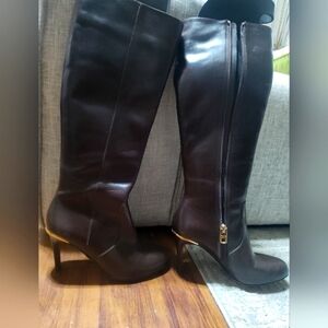 Coach Roma Soft Shine calf boots.